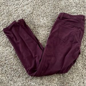 Burgundy Suede Pants